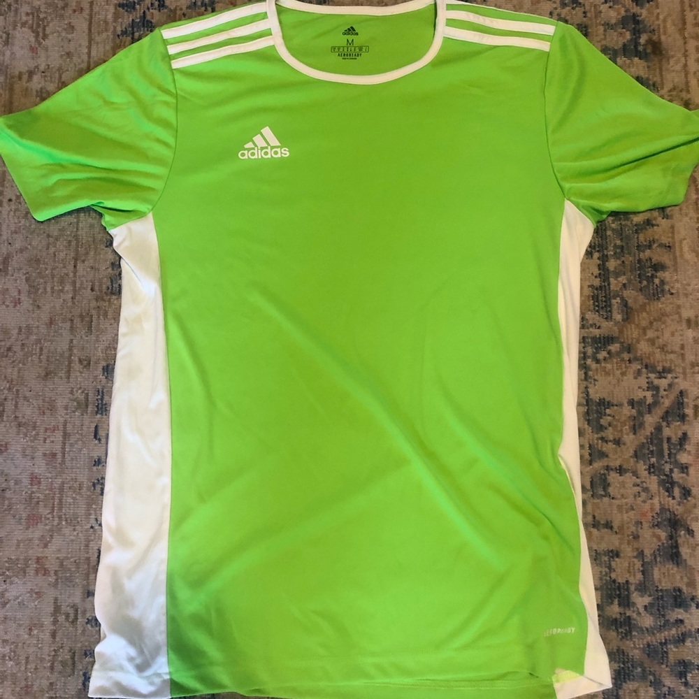 Adidas men’s M lime green jersey